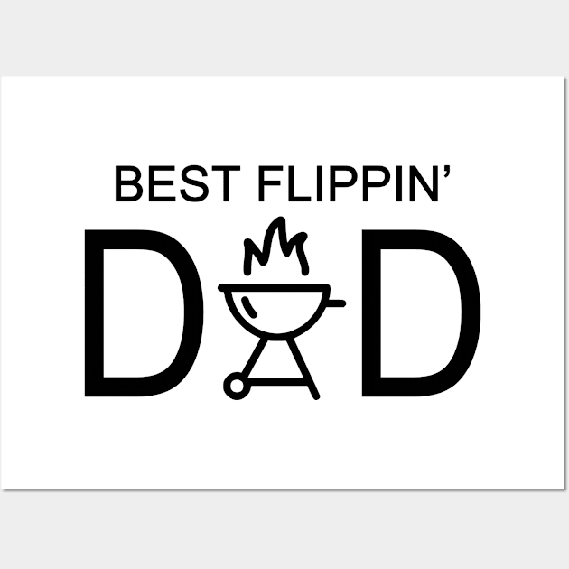 Best Flippin' Dad Wall Art by Design Monster